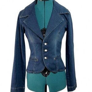 Tailored Indigo Denim Blazer